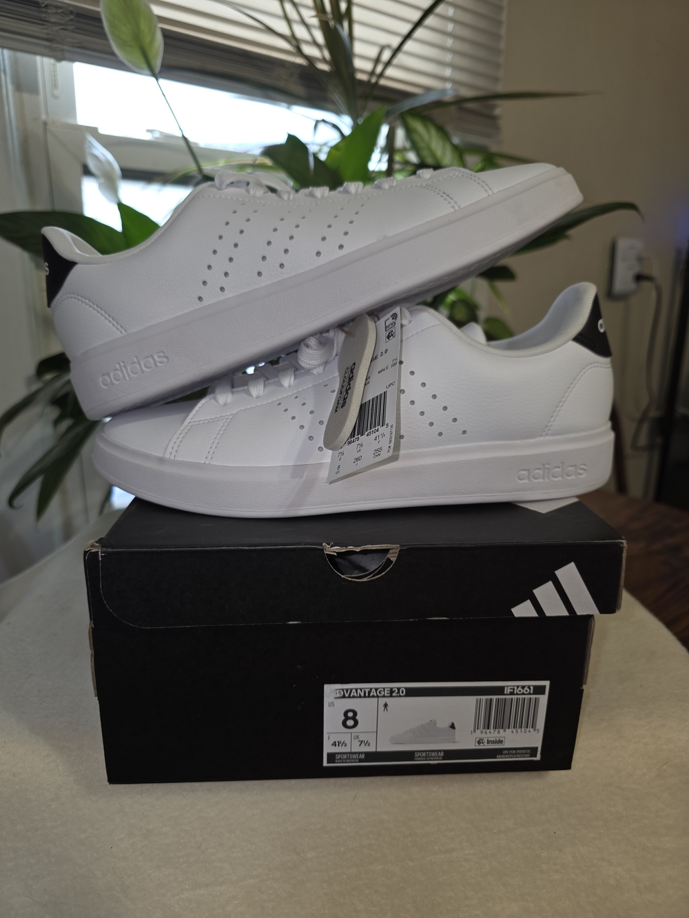 🌟🌟adidas White Low-Top Sneakers Advantage 2.0🌟🌟